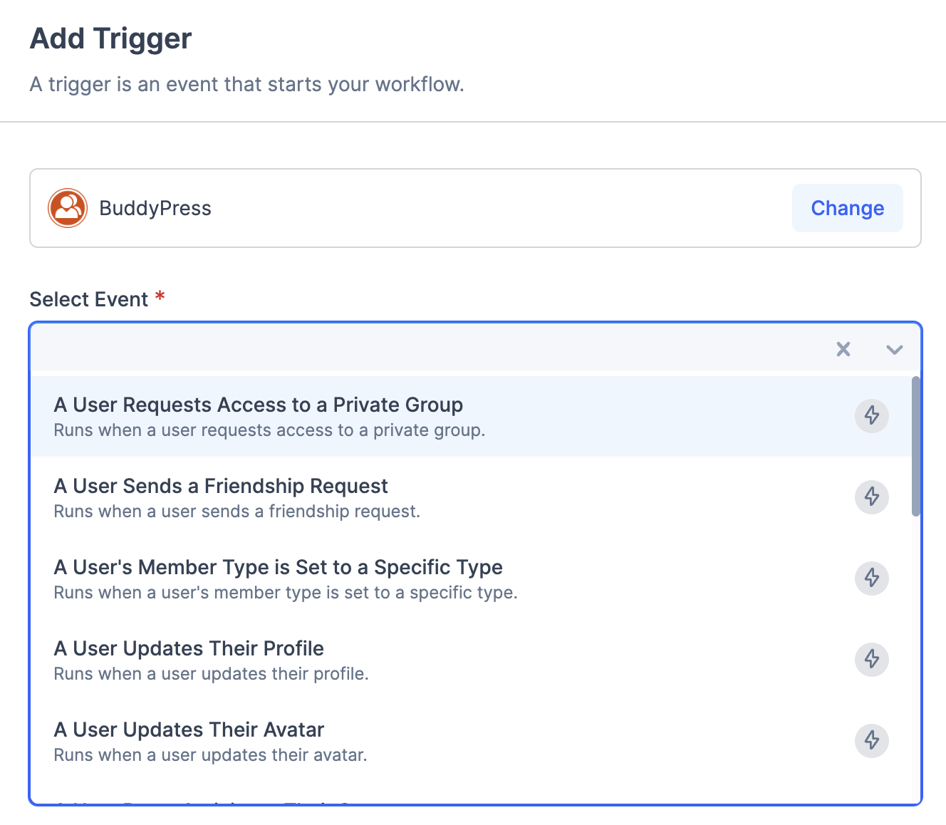 BuddyPress-Triggers