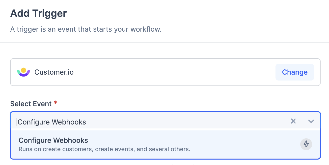 Customer.io-Triggers