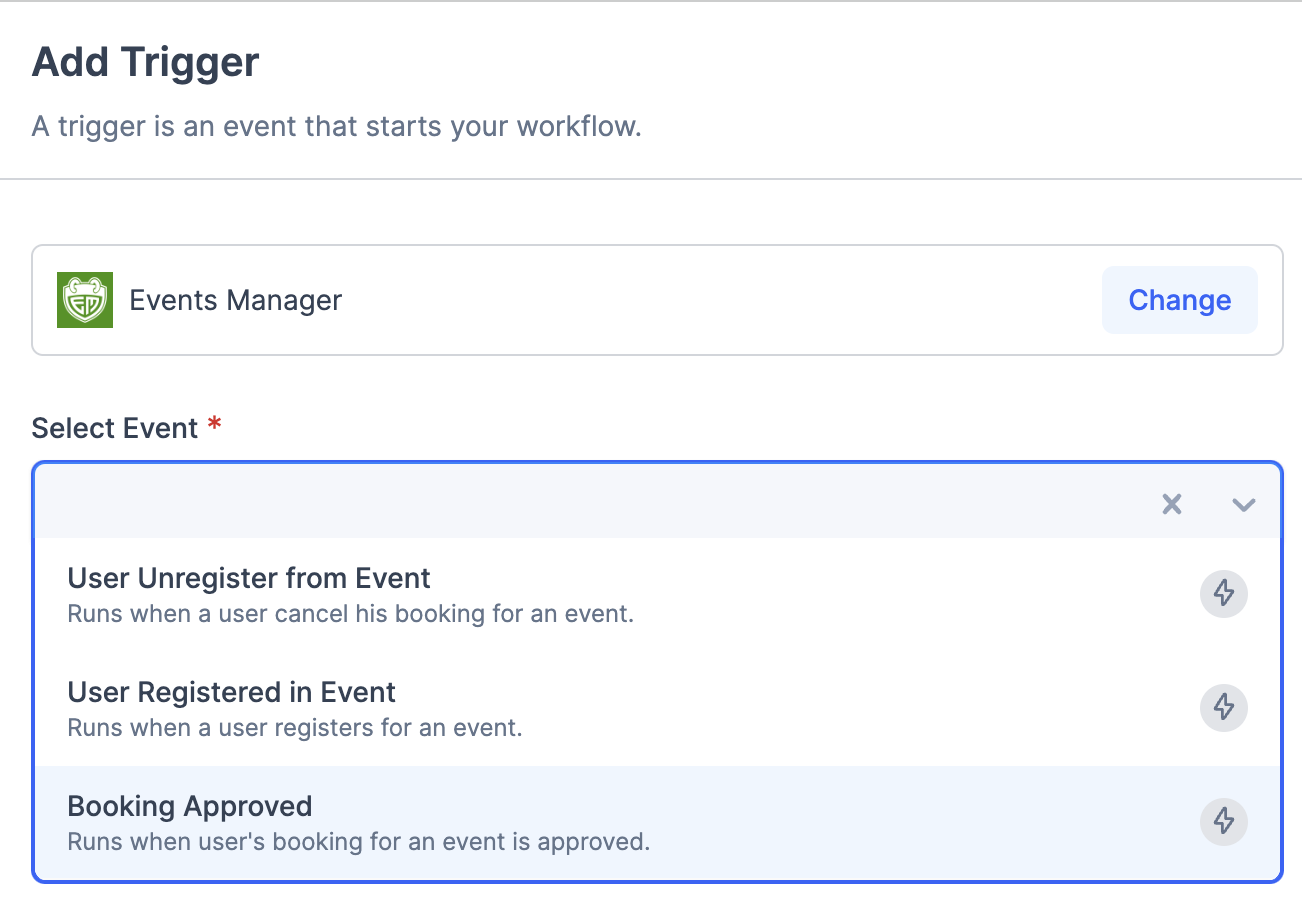 Eventmanager-triggers