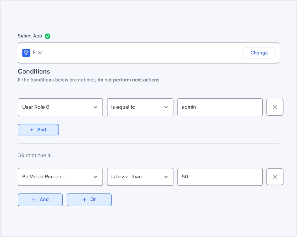 Automate using advanced filters