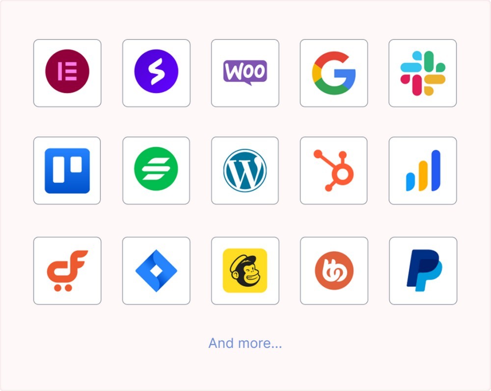 Wide range of integrations