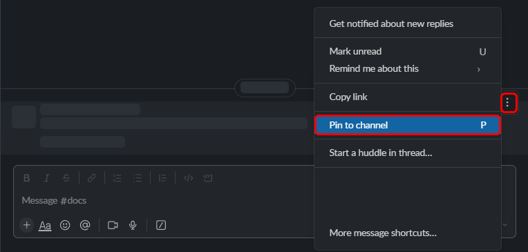Pinning for Quick Access