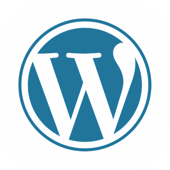WordPress icon in plain background